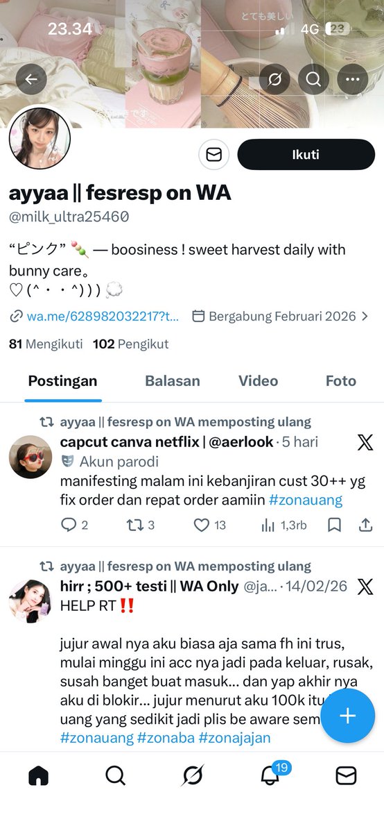 horangcat's tweet photo. @milk_ultra25460 / +62 898-2032-217 / 08982032217 +628982032217 penipu #wts #wtb #zonauangㅤ milk_ultra25460 ayya https://t.co/bj6YlqEckj