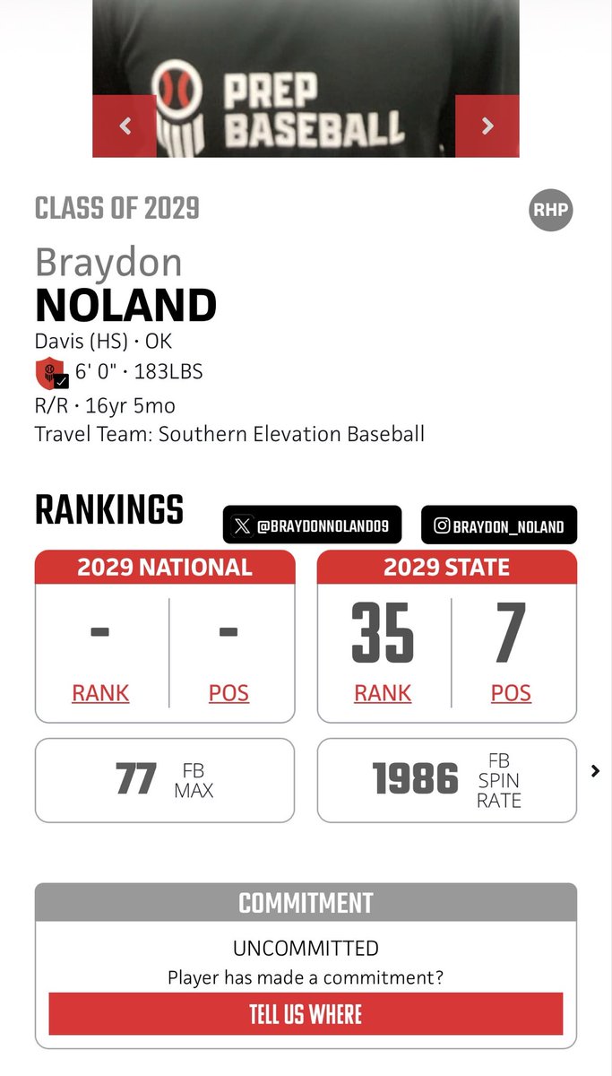 BraydonNoland09's tweet photo. Thank you @PrepBaseballOK  for the latest rankings!
@PBR_Schwartz 
@tallenbagwell 
@prestontabor21 
@BKNboys https://t.co/rvOdevsskg