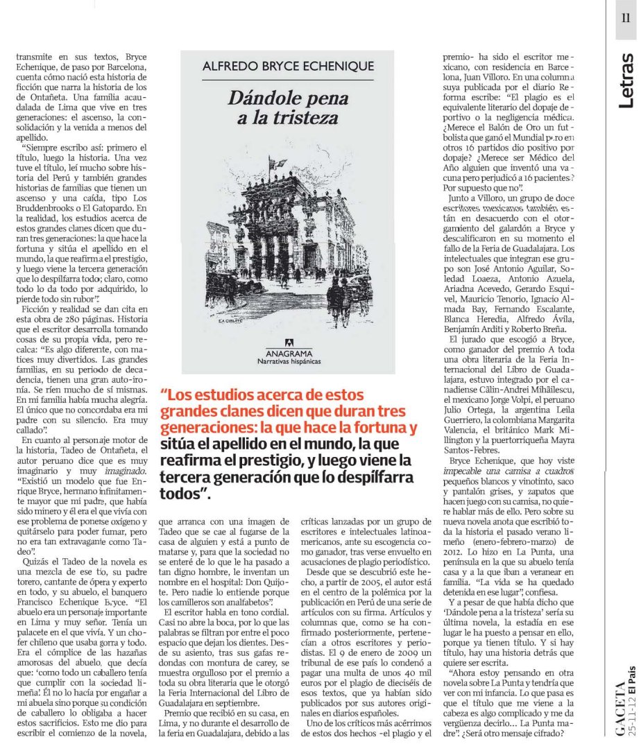 WcGullit's tweet photo. Alfredo Bryce Echenique. Aquí va un artículo que escribí, para Gaceta (Colombia), con ocasión de su novela 'Dándole pena a la tristeza'. Recuerdo sus zapatos rojos de Papa y su no responder por el plagio del que fue condenado a pagar una cuantiosa multa. "¡La Punta madre!". https://t.co/T1kC4S2VFC