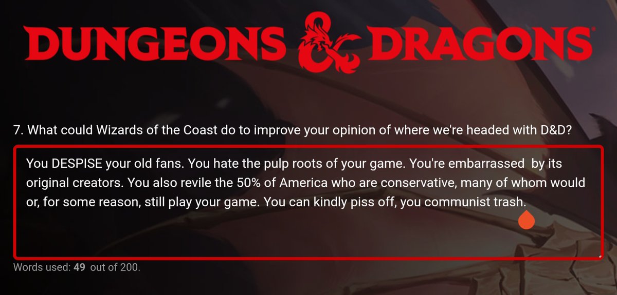 DoubleDAsst's tweet photo. @Wizards_DnD My response... https://t.co/0dDdXbXyp4