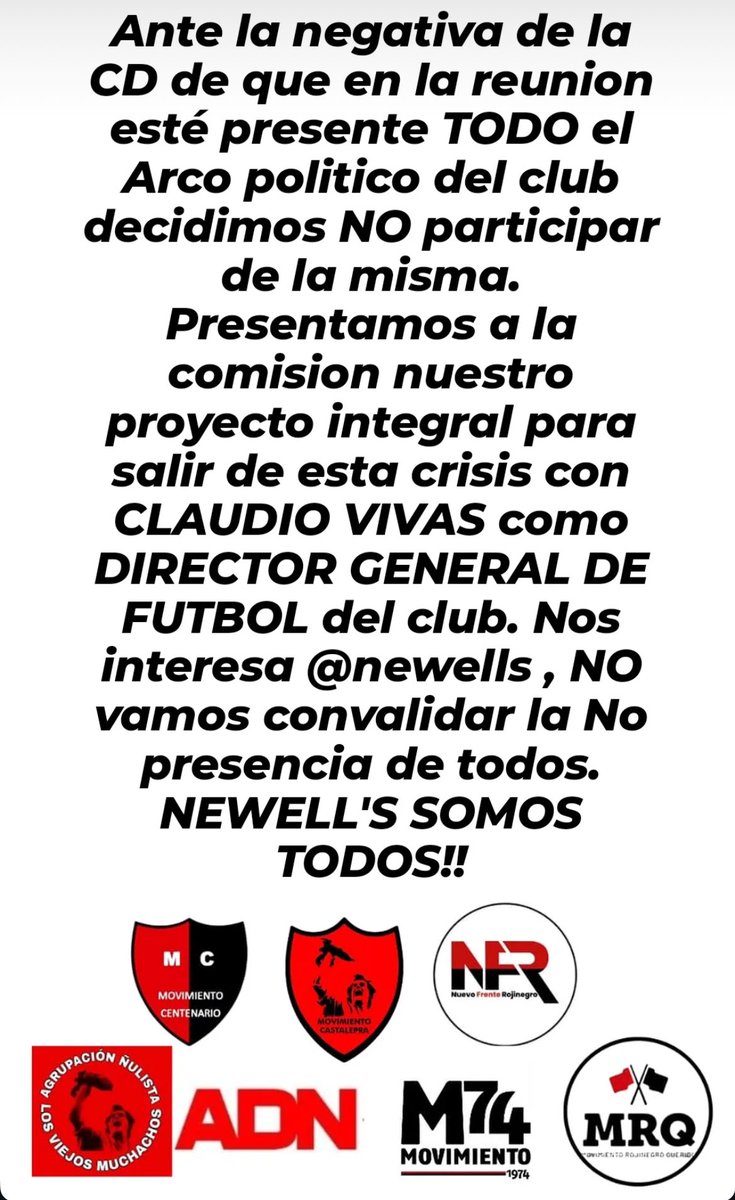 La soberbia no le gana a la soberbia. Pésima decisión del arco político de D'Amico pese a la propuesta del proyecto futbolístico que presentaron con Vivas a la cabeza
