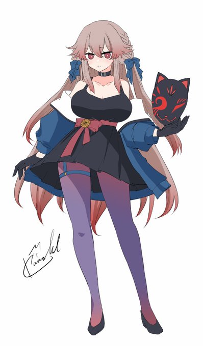 お姉ちゃんの新立ち絵。一旦色置きまではできたので、調整しながら可愛くしあげるぞ～～～ 