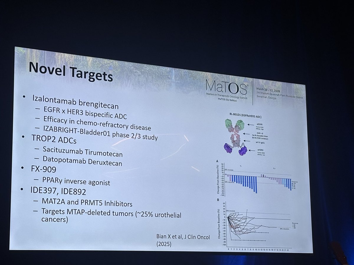 DrKarineTawagi's tweet photo. 2L mUC post EVP❓ #MATOSGU26
Currently:
🌟chemo
🌟15% IHC3+ TDxD
🌟20% FGFR3 erda
🔜
➡️select FGFR3: infigratinib, dabogratinib, vepugratinib
➡️new nectin-4: zelenectide, LY101174, SHR
➡️DV
➡️repeat IO
➡️BITE, CART, vaccines
➡️new targets: EGFR/HER3, PPARy
➡️gem/eribulin, Zanza https://t.co/lNNVCgEdgF