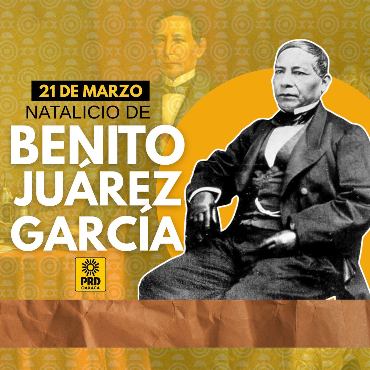 Conmemoramos el natalicio de Benito Juárez, referente histórico de la defensa de la República, la soberanía y el Estado laico.
Reivindicamos su legado, México necesita instituciones fuertes, justicia social y un gobierno que ponga al pueblo en el centro de las decisiones. 🇲🇽