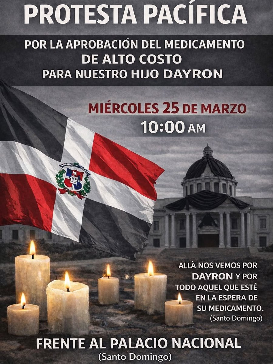 ListinDiario's tweet photo. Dayron sigue a la espera de medicamento de alto costo; familia convoca protesta para su aprobación 

🔗https://t.co/EhCSe6rnz8

#ListínDiario https://t.co/CHbcPJwzXa