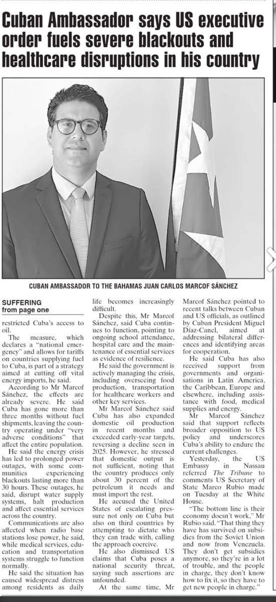 Embajada de Cuba en Las Bahamas tweet media