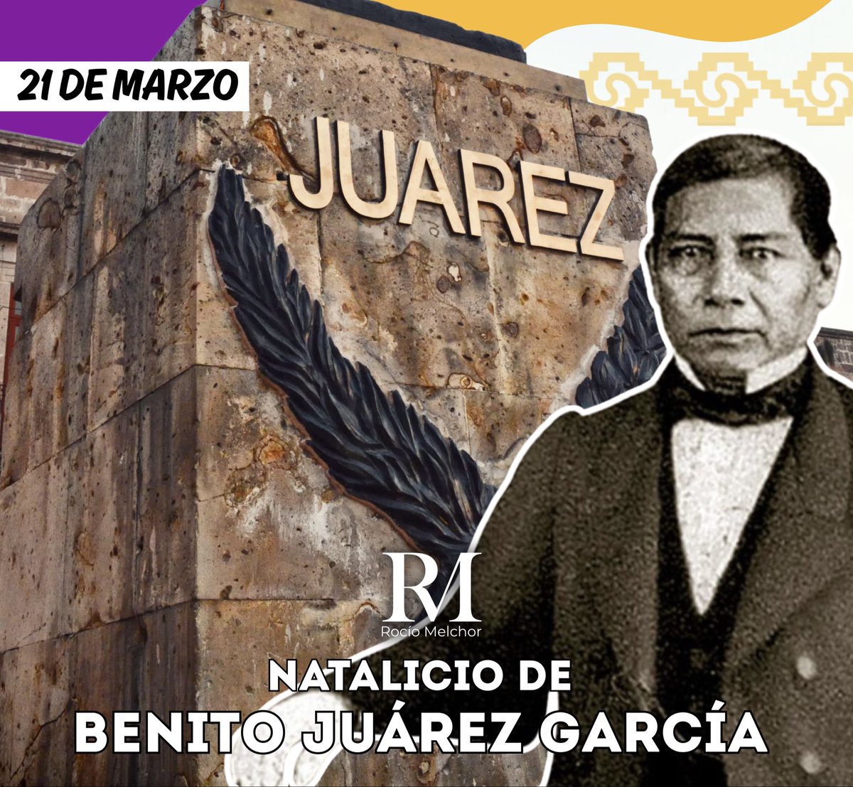 Hoy recordamos con profundo respeto el natalicio de Benito Juárez, símbolo de la lucha por la justicia, la legalidad y la soberanía nacional. 

Su legado nos inspira a seguir trabajando con honestidad, cercanía y amor por nuestra gente.

¡Amamos Oaxaca! 

#RocioMelchor  💜