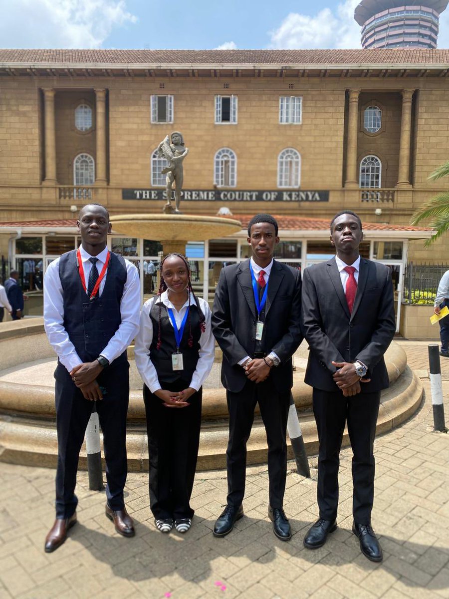 KULSA_Kabarak's tweet photo. #MootExcellence 
Our very own Austin Okinyi, @_Amalak_ &amp; Abigael Tabrandy fly the KLS flag high at the Manfred Lachs Moot 2026. Semi-finalists, 2nd on merit, with Emmanuel named Best Male Oralist.

Next stop: African Regionals 🎉🇰🇪 https://t.co/uPXoNKibem
