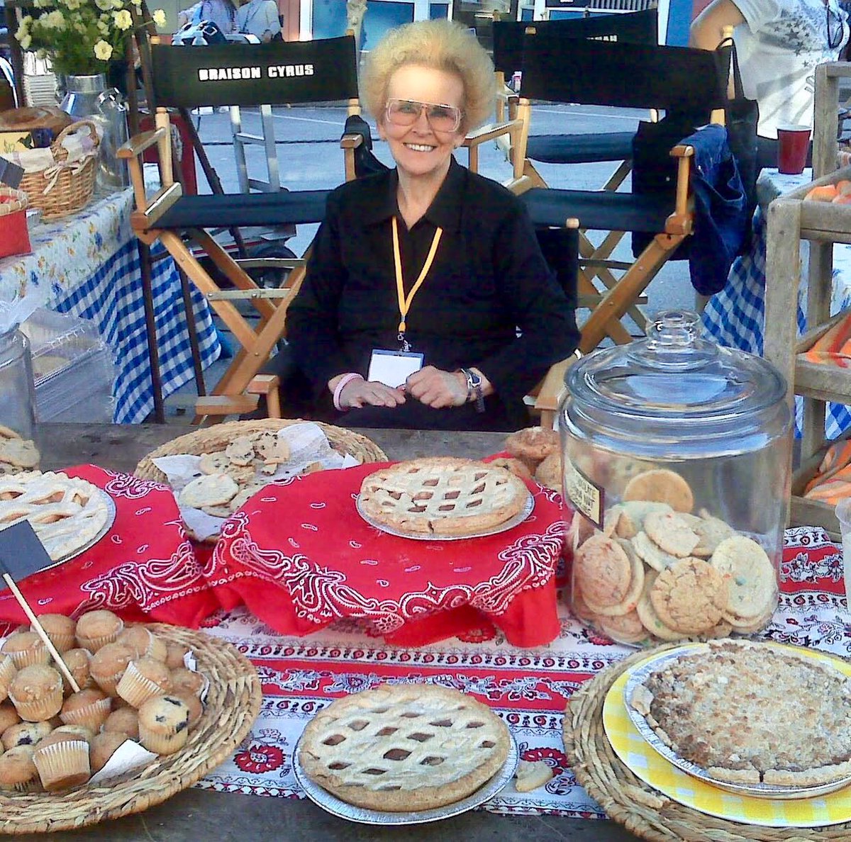 I know <a href="/MileyCyrus/">Miley Cyrus</a> enjoyed having both grandmothers on set of the HM movie. Mammie Loretta was with us every day-she’d introduce herself as “the grandmother &amp; my Asst.” We were a tag team coordinating so much every day. And Mamaw Ruthie visited Smiley Hollow aka Crowley Corners!