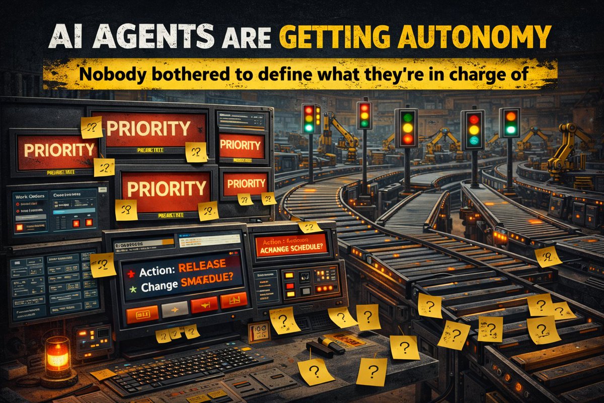 #AI in #manufacturing is moving from "tell me what happened" to "go fix it."   Agentic systems are being positioned to adjust schedules, trigger work orders, coordinate supply chains, and act across ERP, MES, and shop floor. open.substack.com/pub/automating…