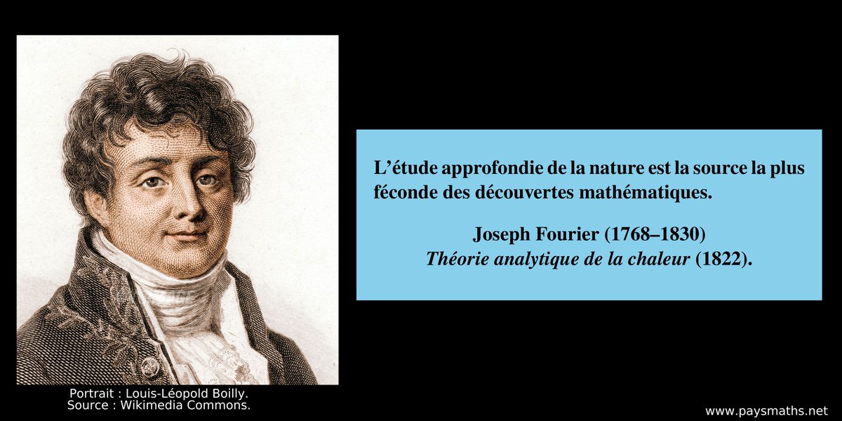 paysmaths's tweet image. "L'étude approfondie de la nature est la source la plus féconde des découvertes mathématiques."  – Joseph Fourier (1768–1830)
#citation #mathématiques #nature #maths #math