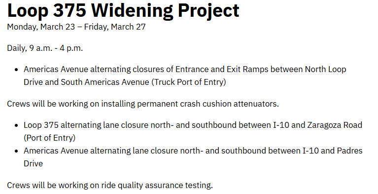 TxDOT El Paso tweet media