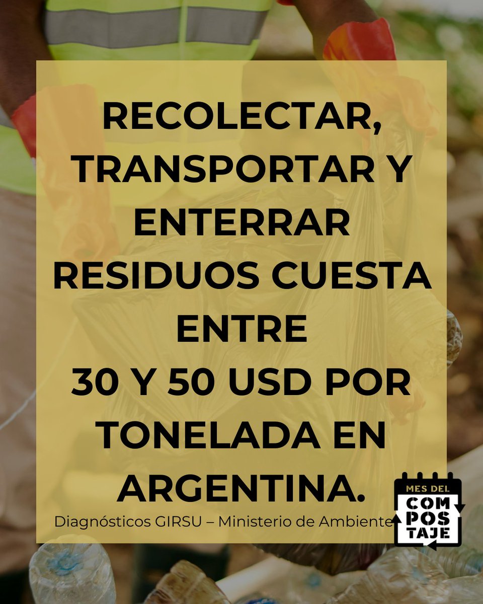 mesdelcompost's tweet photo. 💬¿Alguna vez pensaste cuánto dinero cuesta mover la basura de una ciudad?

#MesDelCompostaje #MasCompostMenosBasura #EconomíaCircular #Residuos https://t.co/9TV0j6hpUz