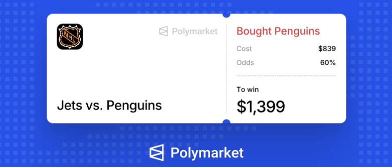 EVBettors's tweet photo. Polymarket NHL NUKE 💣

An insider just put $𝟭𝟬𝟲.𝟬𝗸 𝗼𝗻 𝗣𝗶𝘁𝘁𝘀𝗯𝘂𝗿𝗴𝗵 𝗣𝗲𝗻𝗴𝘂𝗶𝗻𝘀 𝗠𝗟 on Polymarket.

𝟭𝟬𝟬/𝟭𝟬𝟬 on the Prediction Insiders tool.

Breakdown 👇 https://t.co/QrM48HiWDI