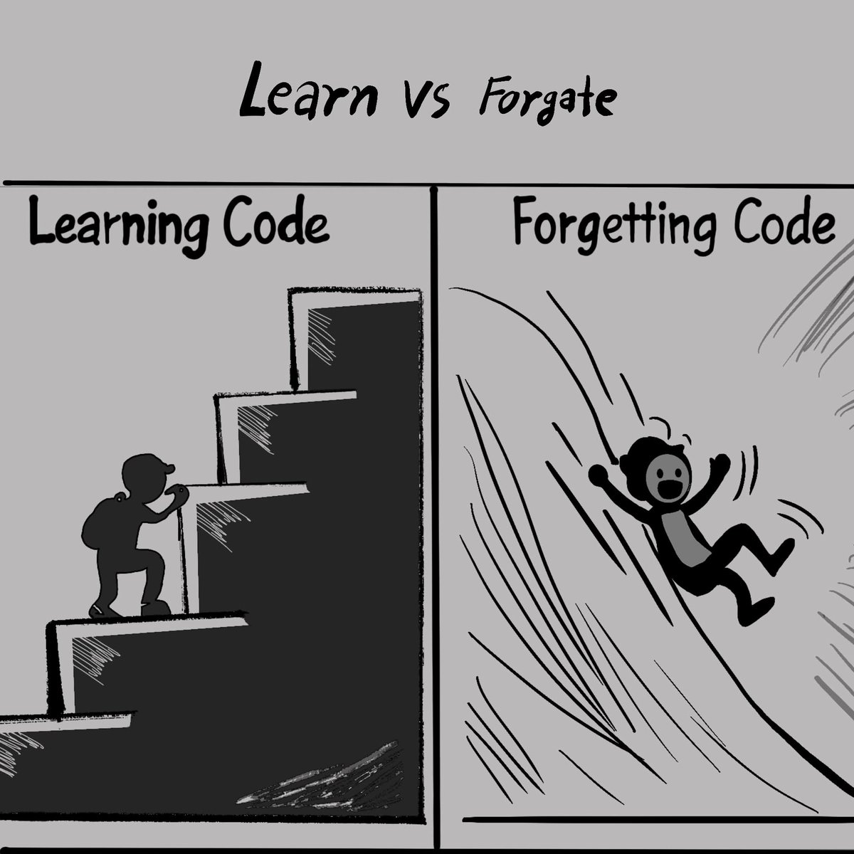 irwinob's tweet photo. Olvidamos código más rápido de lo que lo aprendemos. Lo que no debemos olvidar olvidar son las bases https://t.co/cyQCHCviuo