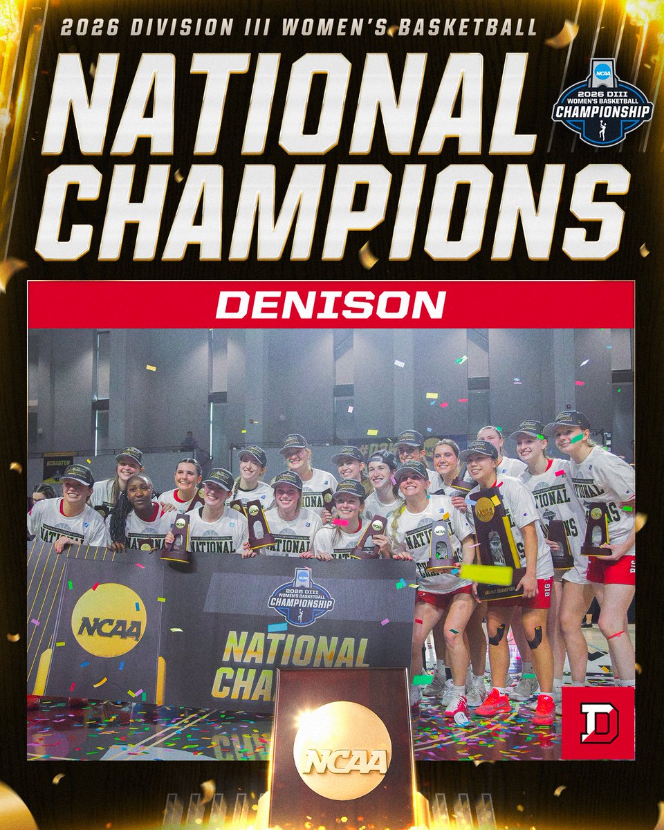 @denisonsports are your women’s #D3Hoops national champions 🏆🏀‼️‼️

#WhyD3