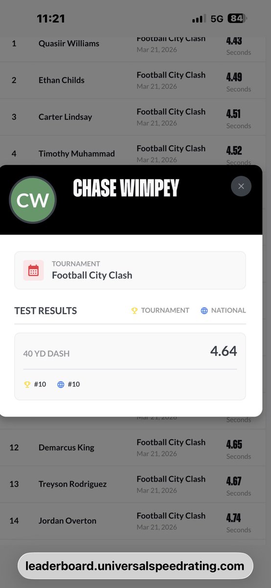 Chase Wimpey 2029 tweet media