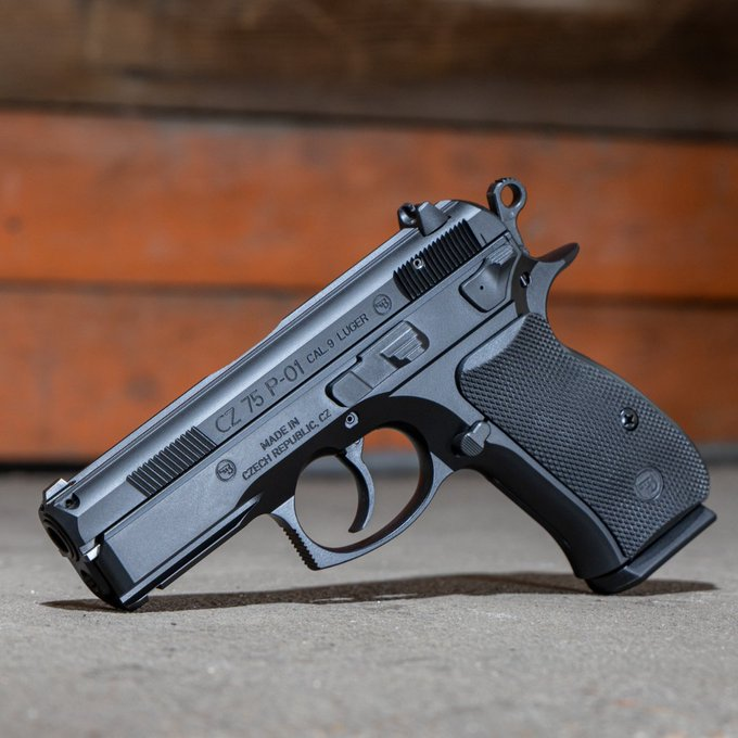 AnneHarriman168's tweet photo. Sometimes beauty is more than skin deep. 😏 CZ 75 P-01 — classic lines, serious performance. Who else loves a well-balanced pistol? #CZ75 #GunsOfTwitter https://t.co/tAoyL2xtIu