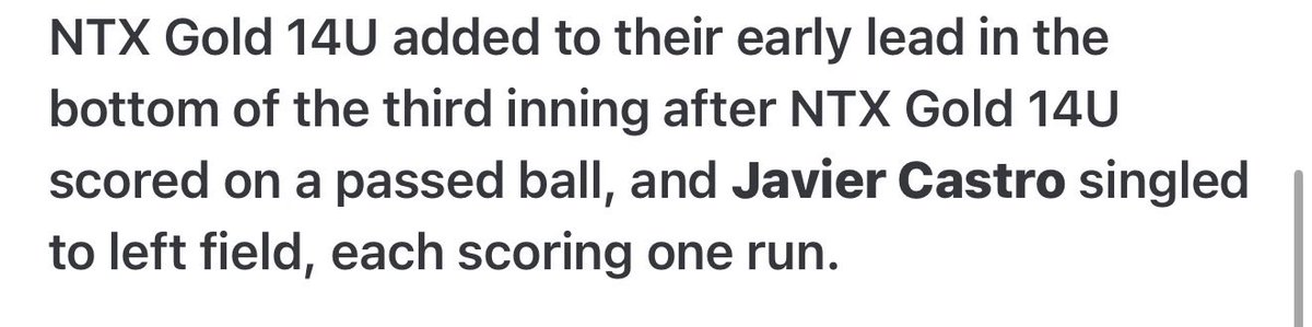 JavierCastroD1's tweet photo. Past weekend had a great overall baseball tournament finished with A batting average of .556 and had 5ks in one game https://t.co/0s4I49Hg1G