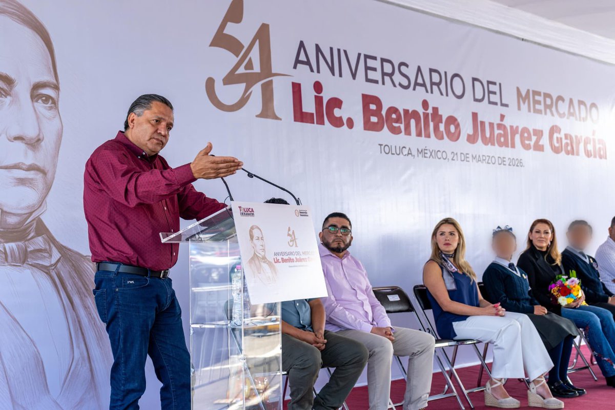 Hoy conmemoramos 54 años de historia, trabajo y tradición del Mercado Licenciado Benito Juárez García, un espacio que late con la fuerza de nuestras y nuestros locatarios y que sigue siendo motor económico, social y cultural de Toluca.

Reconocer la grandeza de este mercado