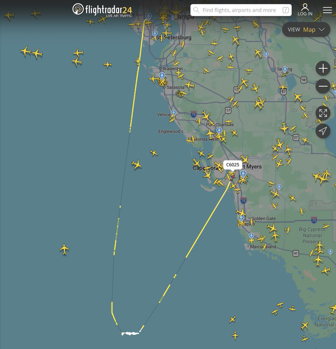 Just saw a Coast Guard Jayhawk fly over my house at about 350’. Looked it up on FlightRadar and watched it land it Gulf Coast Medical Center. Looks like some sort of a water rescue. 
Any update <a href="/winknews/">WINK News</a> or <a href="/GCNNow/">Gulf Coast News</a>?
