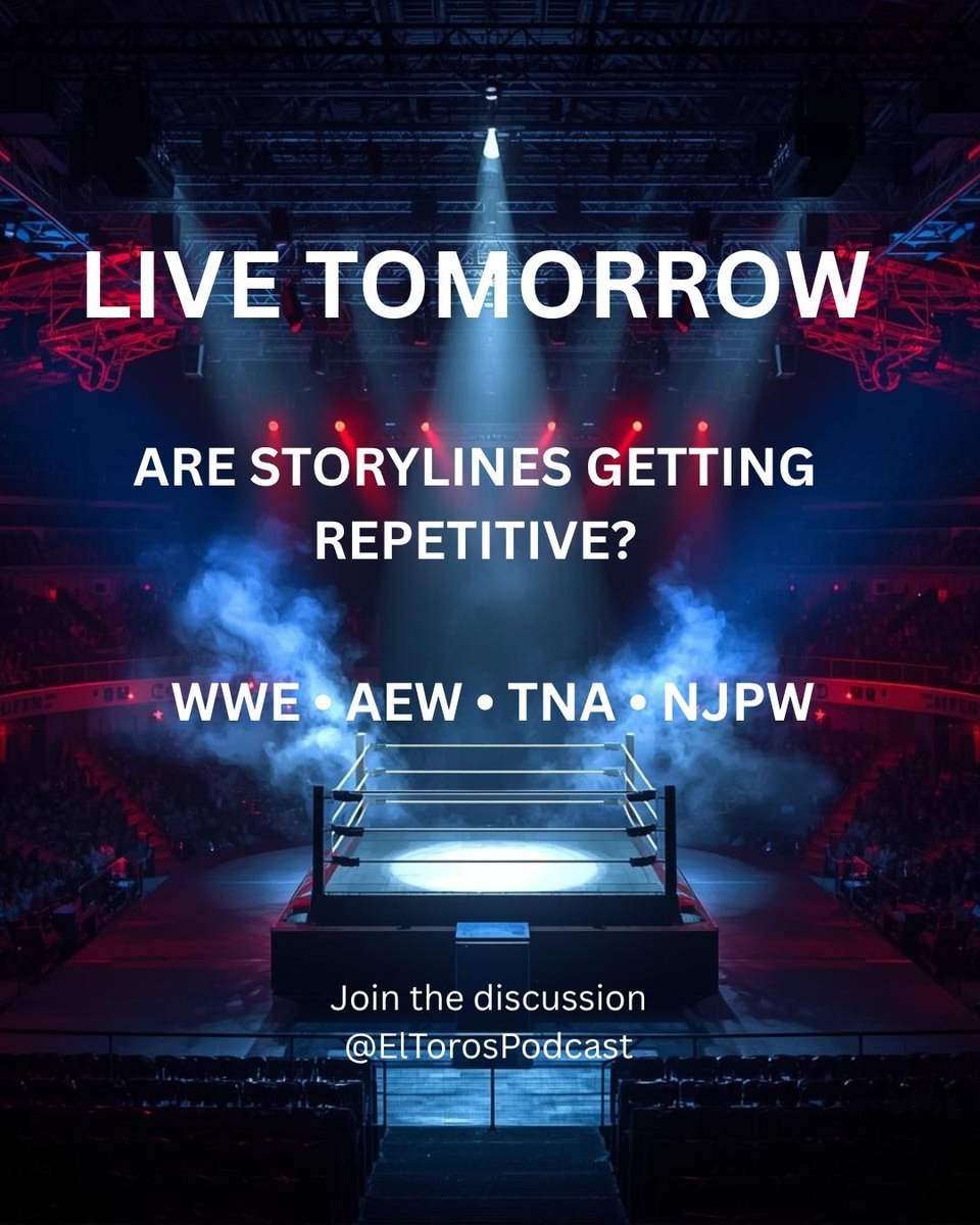 ElTorosPodcast's tweet photo. 🚨 UPDATE 🚨

Due to unforeseen circumstances, tonight’s IG Live has been rescheduled for tomorrow

We’re still breaking down everything in WWE, AEW, TNA &amp; NJPW 👀

🎤 Join me LIVE tomorrow

⏰ 1:00pm EST
📍 IG Live

Appreciate the support — see you all tomorrow 🙌

#WWE #AEW https://t.co/MFyIzJv1XE