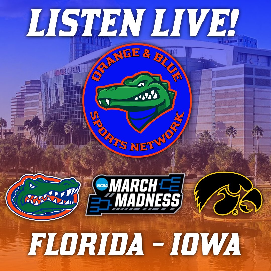 OBSNGators's tweet photo. MARCH MADNESS ON-AIR: @GatorsMBK vs @IowaHoops 🐊🏀

⏰ 7:10 PM
🎙️@lancewilliamstv @CharJonesMedia 
📻 @ghqfm 95.3 FM (locally in Gainesville) https://t.co/hByO0QOoXk