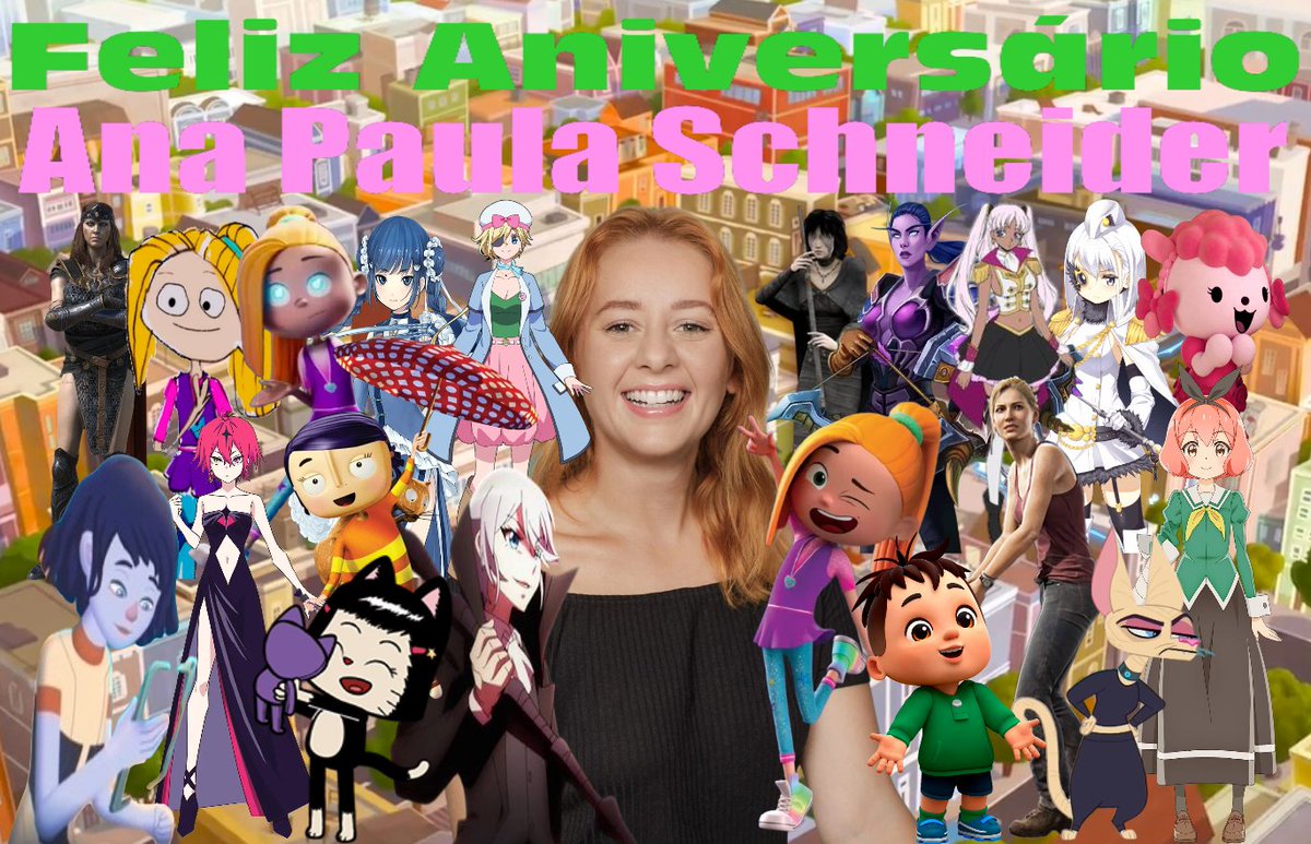 Camelo2017's tweet image. Feliz Aniversário #AnaPaulaSchneider eu fiz essa imagem para você com seus personagens mais conhecidos. Deus abençoe.
#FriendZSpace #VamosBrincarComATurmaDaMônica #Uncharted #OpenSeasonLaNaturalezaLlama #YuriIsMyJob #HelloKittySuperStyle #WorldOfWarcraft #LupiYBaduki #Brujerias