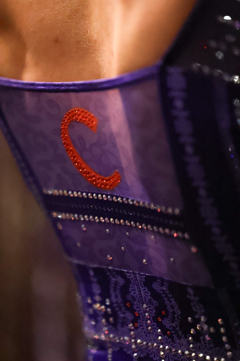 ClemsonGym's tweet photo. A look worthy of the moment…introducing Regalia 💜✨👑
#TeamThree #onedaybetter https://t.co/8LhQsoAq9N