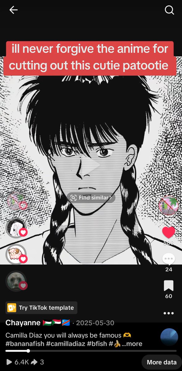 #whoremembers that one time I made an oc out of Ash's dead gf he mentioned that one time and gaslighted bfish tik tok into believing she was a manga only character (and for some reason no one noticed that she's literally just Eiji with braids)