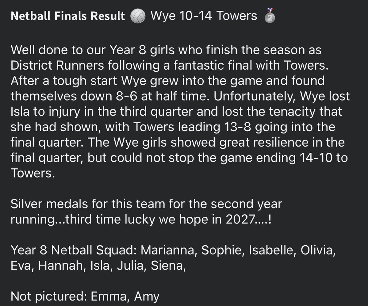 Wye School PE department tweet media