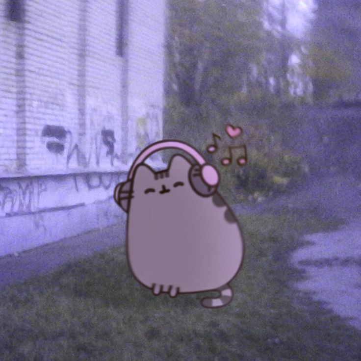 Pusheen parody account tweet media