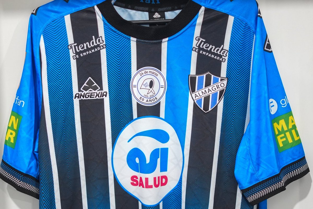 almagroficial's tweet photo. A 50 años del golpe cívico militar, con el compromiso social de siempre y habiendo sufrido el terrorismo de estado en primera persona. El Club Almagro mediante un parche en nuestra camiseta, manifiesta, Nunca más. https://t.co/vUavigszCp