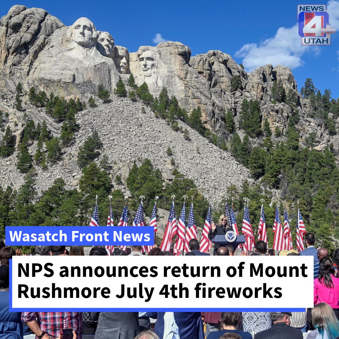 SD73660's tweet image. Fireworks at Mount Rushmore have been approved for the US's 250th anniversary celebration after years of permit rejections - as the Trump administration criticizes Biden
 #NPS #July4th  #Trump47 🇺🇸