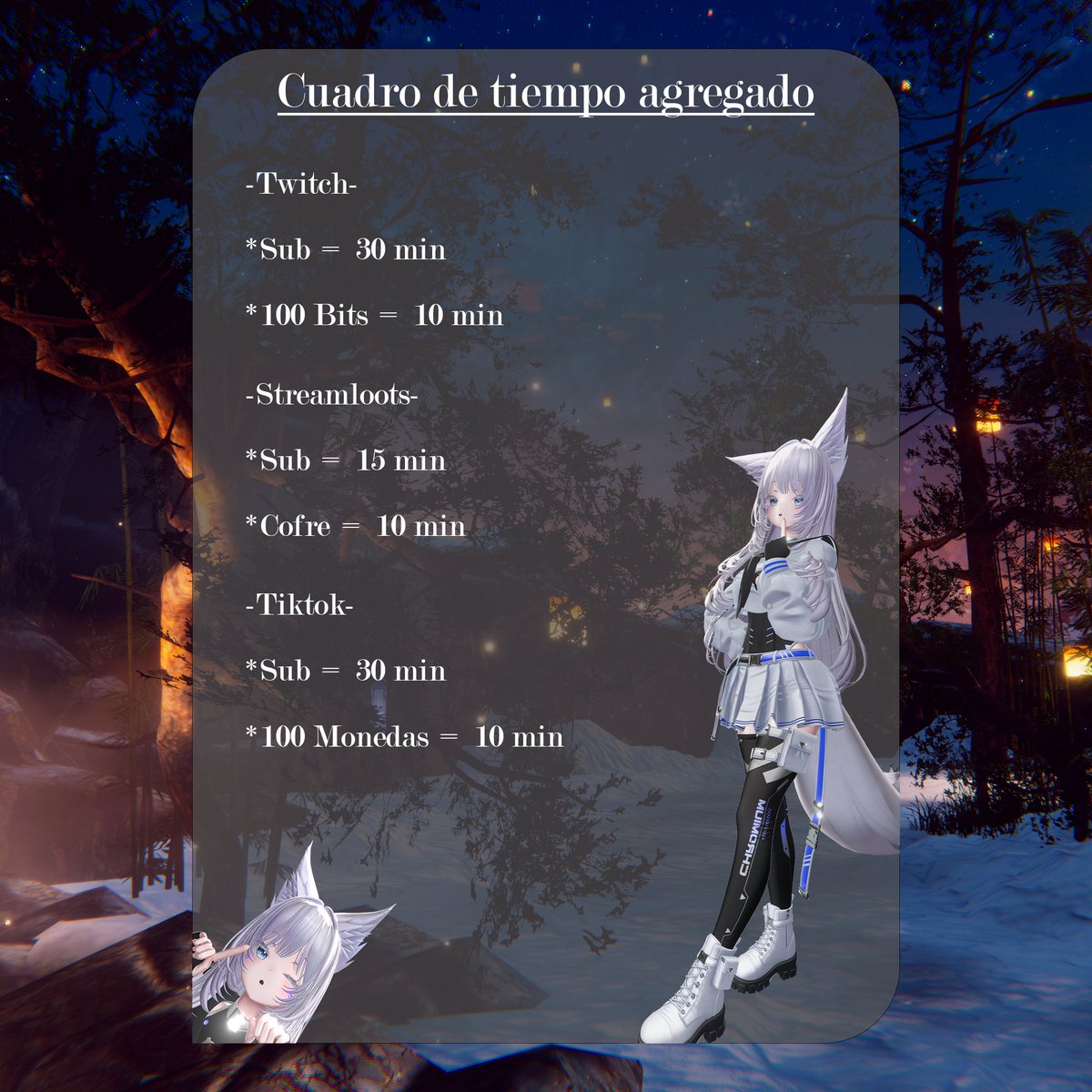 SekaiNatsumiVT's tweet photo. Anuncio📢
⛩️Aunque se que no ando muy activo por aqui igual lo mencionare..
❄️Extensible sin limite por nuestro aniversario

PD: despues del 4to se reducira un 5% del aumento de tiempo por donaciones y cada 2 dias se reducira un 5% mas hasta un minimo del 50%
Los espero este 25❄️ https://t.co/63XHUCCTL9