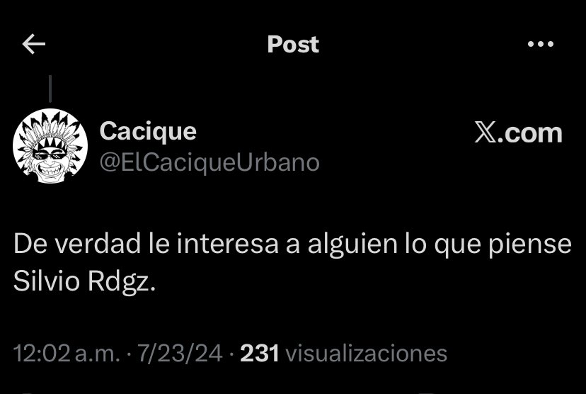 Cacique tweet media