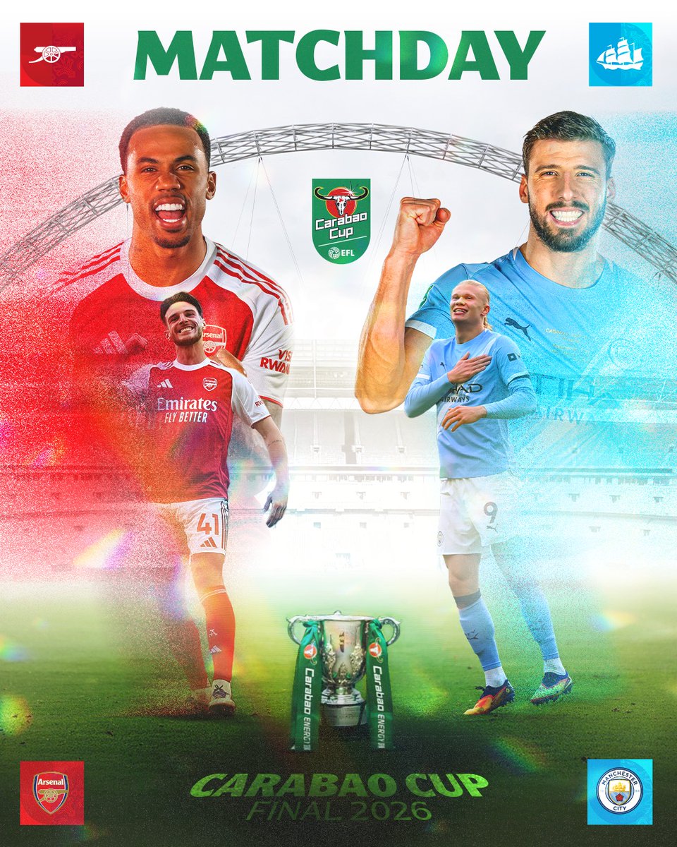 Carabao_Cup's tweet photo. The #CarabaoCupFinal is here! 🙌

@Arsenal 🆚 @ManCity

#EFL | #CarabaoCup