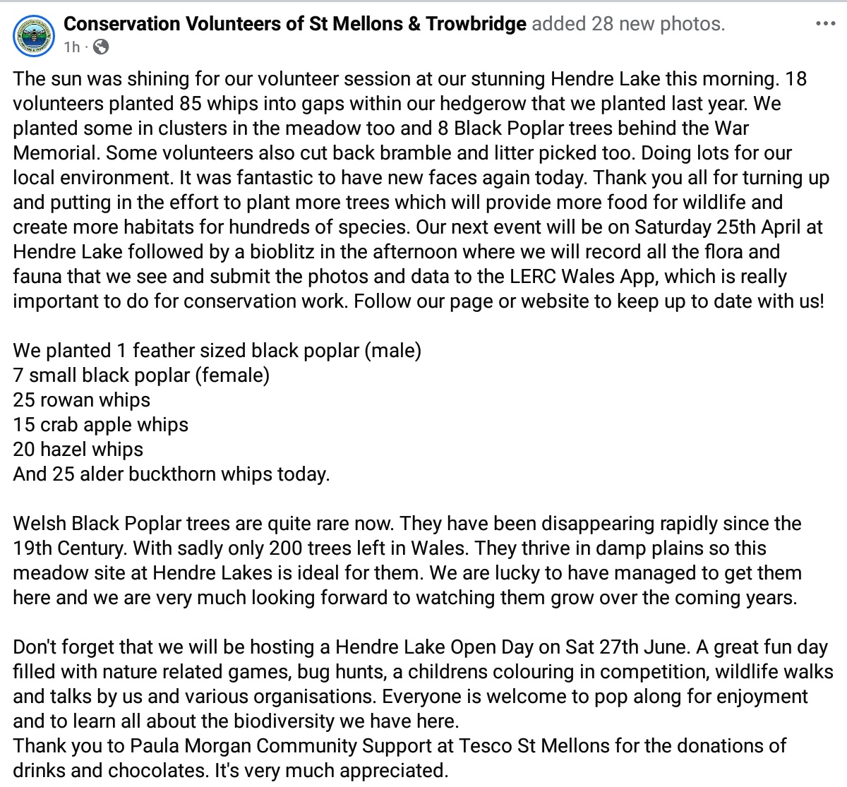 Conservation Volunteers St Mellons & Trowbridge tweet media