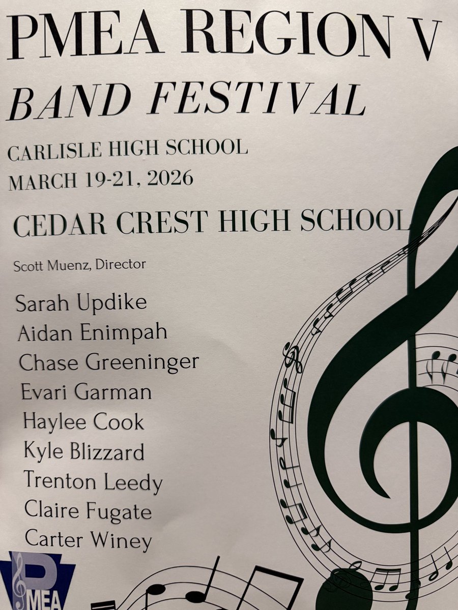 Cedar Crest Band tweet media