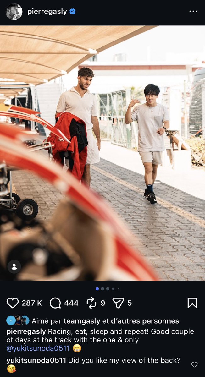 81hitmyline's tweet image. all posted by pierre gasly btw