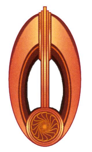 gaghyogi49's tweet photo. I have written or co-written articles about all kinds of Starfleet or alien logos/emblems for Ex Astris Scientia. The only major emblem that is missing is the Bajoran one. The Bajoran emblem appears all over #DS9, sometimes highly stylized as part of some column, doorway or set decoration.  Beginning today, I will go through all episodes of #StarTrekDS9, looking for appearances of the Bajoran emblem and post about them on a daily basis. :-)