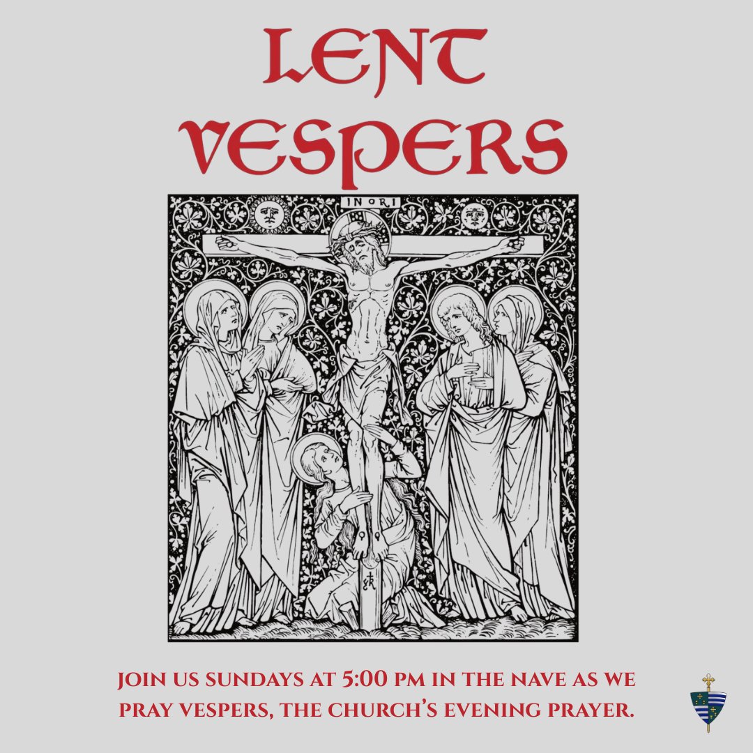 Make Vespers part of your Lenten journey. Join us on Sundays at 5:00 pm as we come together for the Church’s evening prayer.