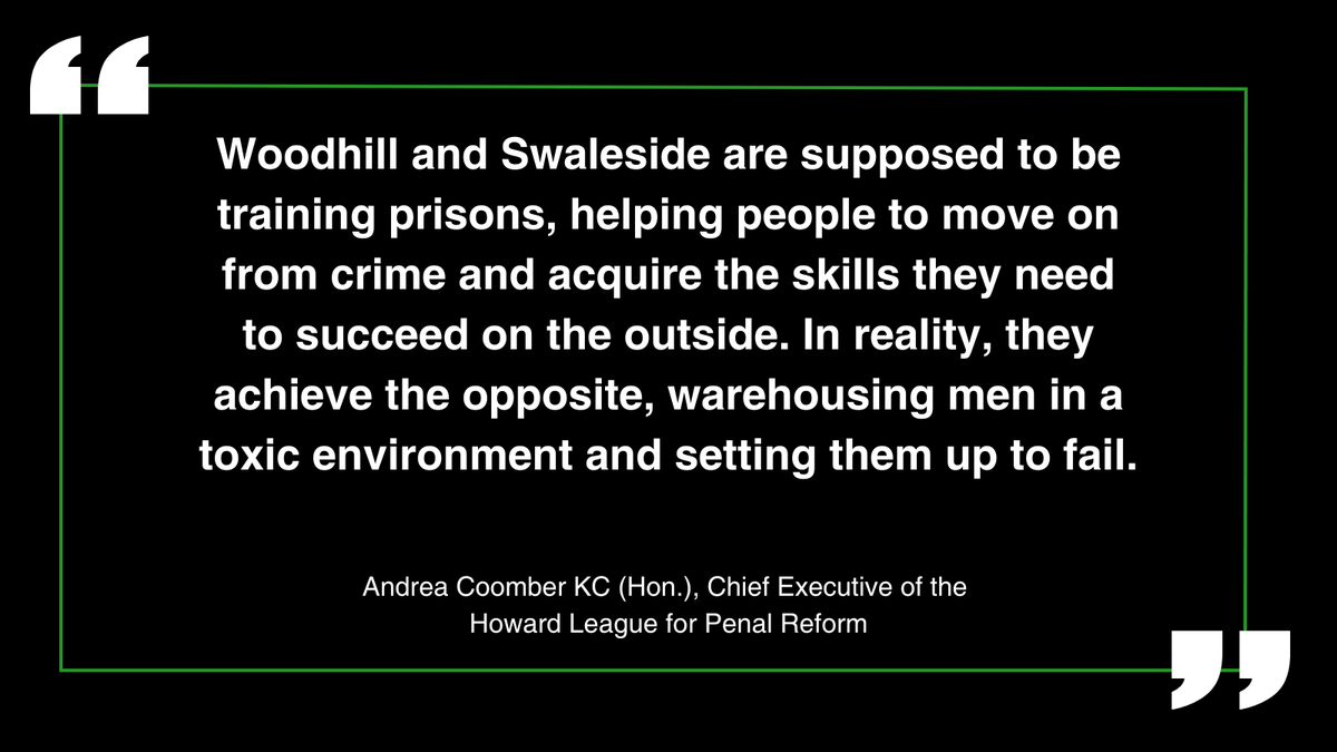 TheHowardLeague's tweet photo. We have responded to HM Inspectorate of Prisons’ decision to invoke an urgent notification for Woodhill prison and its report on Swaleside prison..

Read our press release: https://t.co/1lnVxyX7YG https://t.co/77nox4IhZy