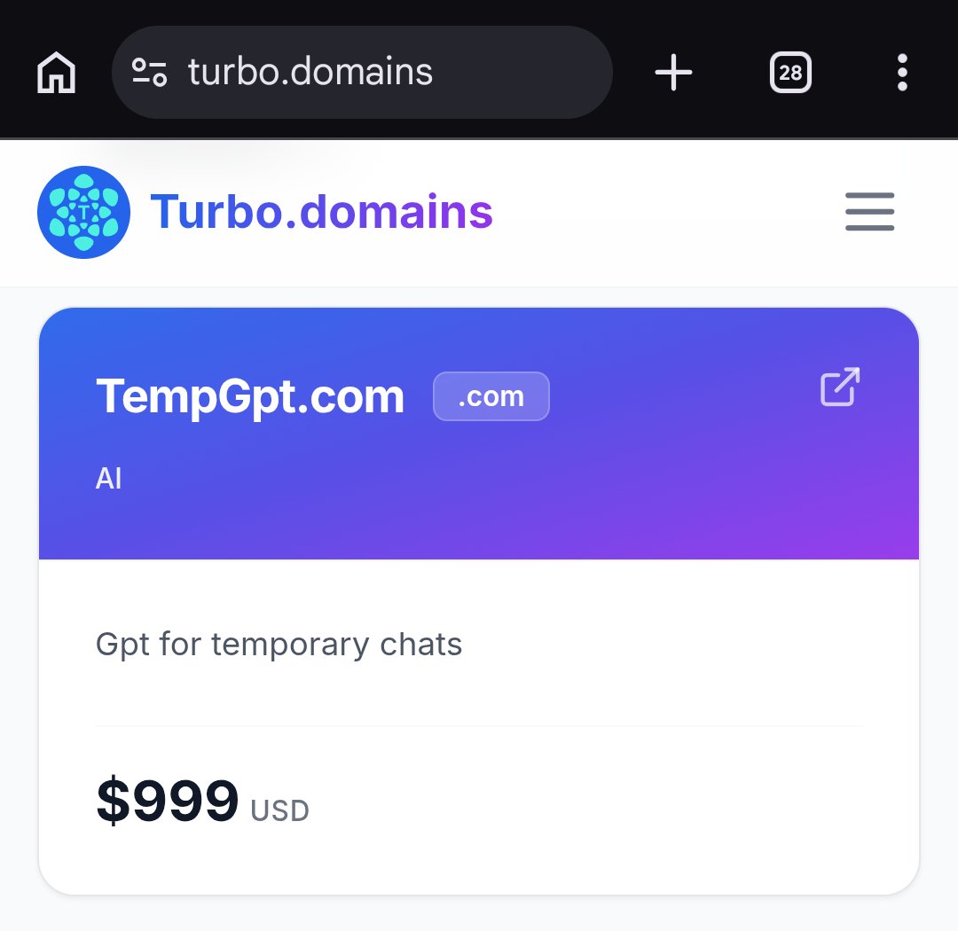 Everything is temporary including life. 

TempGpt(.com) for temporary AI chats.

#domains