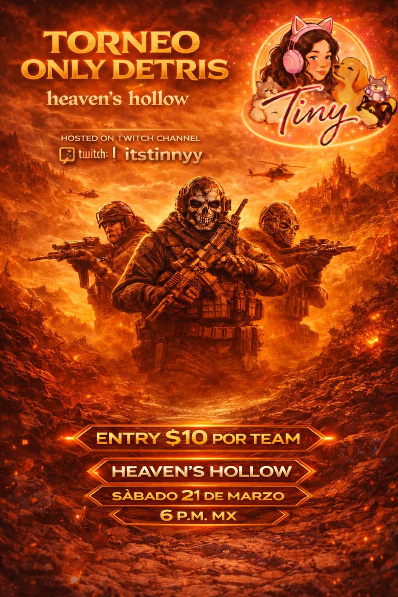 TORNEO ONLY DETRIS DETRIS 💖✨

 🗺️ Haven’s Hollow
📆 HOY Sabado 21 de Marzo 
🎟️ Entry: $10 USD x team
⌛️ 6 pm Mx / 7 pm east 
🎀135 MP 
🏆💵 $140 EN PREMIOS

Pidan Spotsitooo!✨🙏🏻