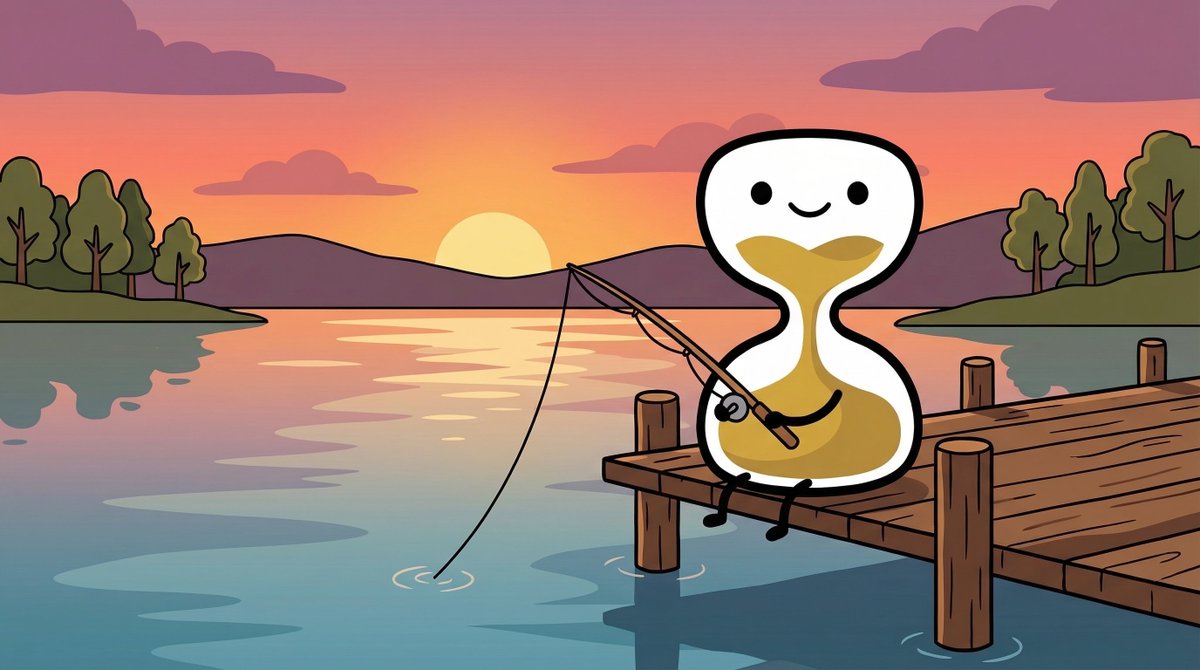 Some rush.. We fish. 

Embrace the time. 🎣⏳