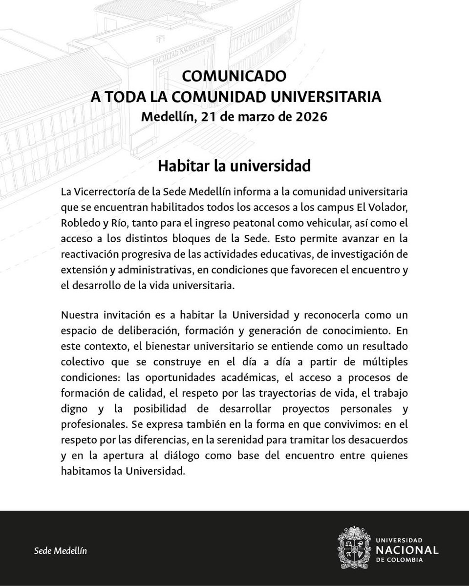 Sede Medellín UNAL tweet media