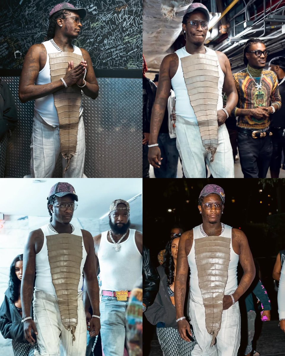 staygroundeadtv's tweet photo. Young Thug spotted wearing an alligator tank top in Miami last night https://t.co/B37jU0qZ7w