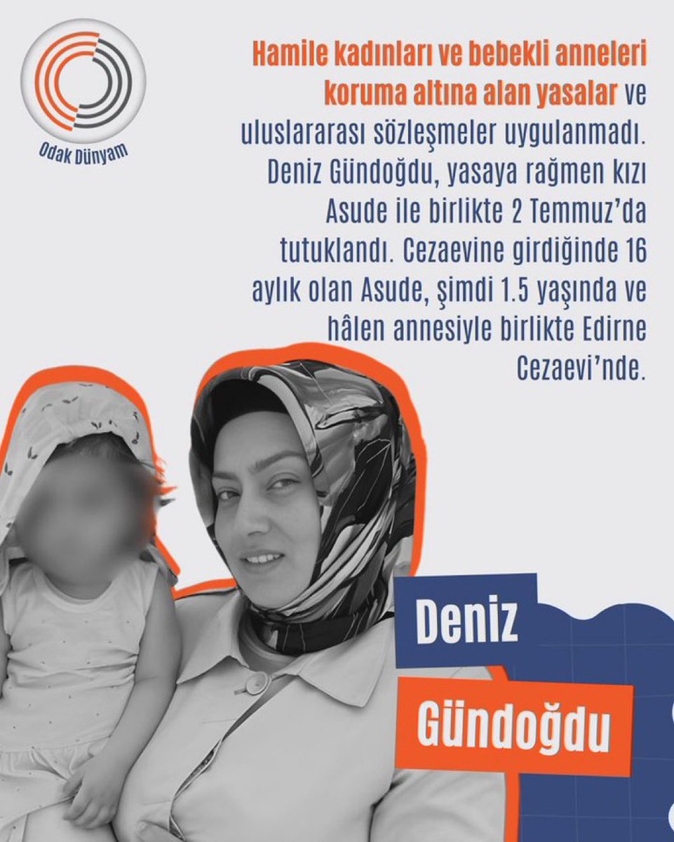 odakdunyam's tweet photo. Ömrünün tam üçte biri koğuşta geçti, bayram sabahı yine koğuşta uyandı: Asude 24 aylık. 8 aydır annesi Deniz Gündoğdu ile birlikte cezaevinde.

@SemaSilkin 

SahiBugün BayramMı https://t.co/oS9q1iz4O2