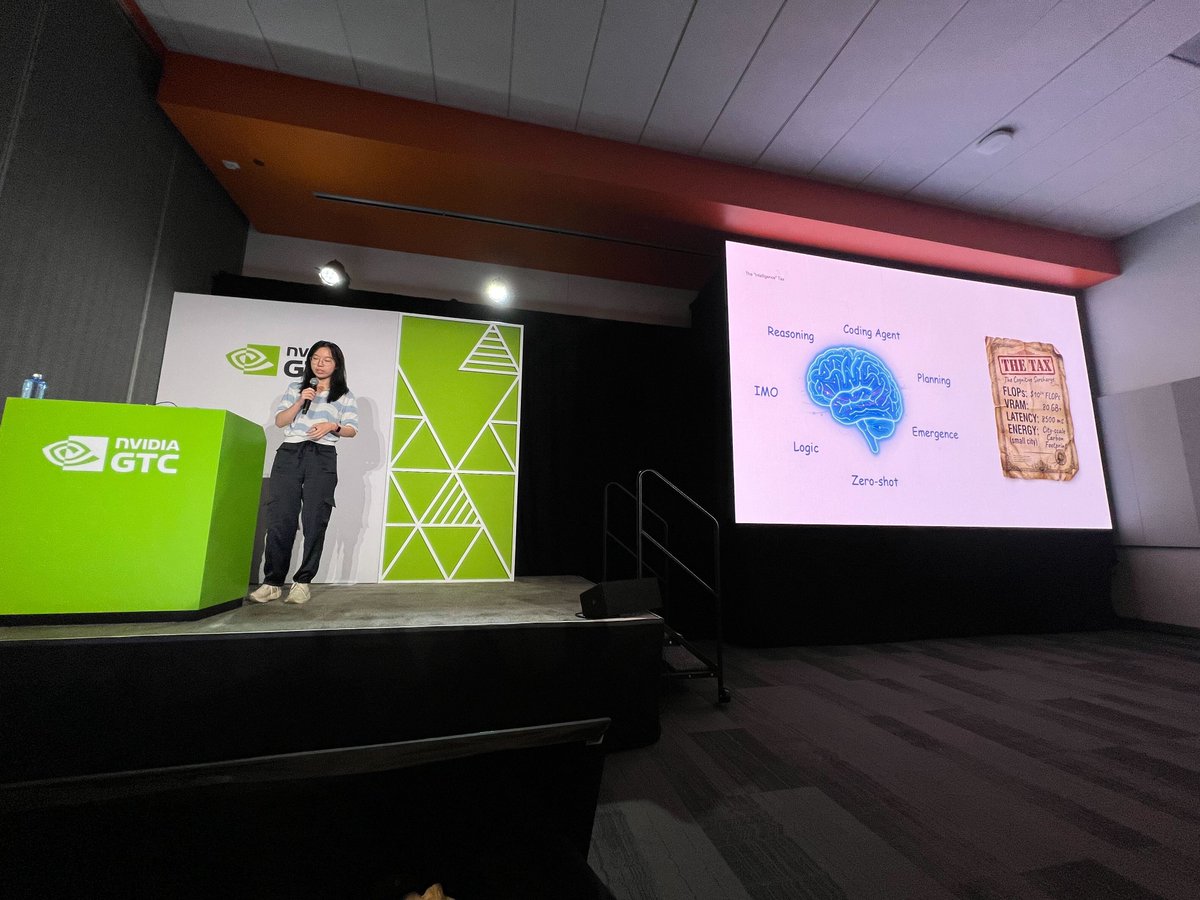 VITAGroupUT's tweet photo. Congrats (once again) to @ccccrs_0908 on receiving her well-deserved NVIDIA Fellowship! 🎉 As an awardee, she was invited to give a lightning talk at NVIDIA GTC this year, covering reasoning, coding agents, emergence, and the real cost of intelligence. We're so proud! #VITALab https://t.co/gJaXKpR5cf